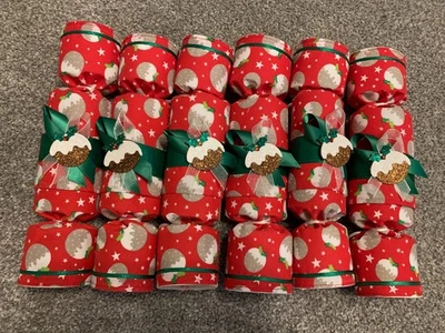Reusable, Handmade Fabric Christmas Crackers  Set of 6 - Image 1 of 4