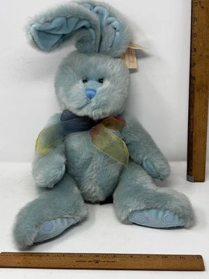 UNIPAK 16" Bunny Rabbit Plush Blue Stuffed Animal Toy Super Soft & Cute VTG NOS - Image 1 of 4