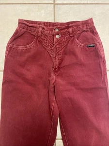 VTG 90s Rockies Jeans RED Women’s 30x34 High Rise Western Rodeo BAREBACK READ - Picture 1 of 8