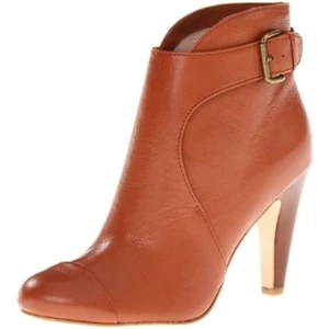Plenty by Tracy Reese Coconut Brown Heeled Booties - Size 39.5 - Picture 1 of 3