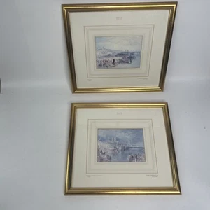 2 x gerahmte limitierte Auflage Drucke JMW Turner Melun & The Seine The Tate Gallery - Bild 1 von 13