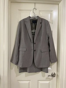 Banana Republic Mujer 95% Lana 2 Piezas Falda Traje Talla 14 - Imagen 1 de 19