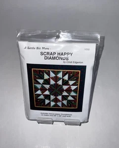 A Little Bit More "Scrappy Happy Diamonds" Base de Papel Edredón Patrón 58”x58” - Imagen 1 de 3