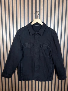 James Perse Steppjacke 2 / Medium Herren schwarz Chore Knopf Tasche Kragen - Bild 1 von 9