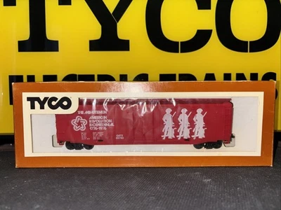Raro Tyco Red Minutemen Bicentenario HO 50’ Boxcar, Todos los Pasos, Caja, Rueda de Freno  Foto 1 de 4