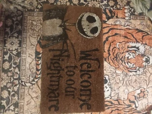 Vintage Nightmare Before Christmas Welcome To Our Nightmare coarse door mat. - Picture 1 of 8