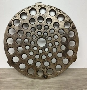 Griswold Hierro Fundido #10 Completamente Marcado Chapado Horno Holandés Trivet 208 - Imagen 1 de 10
