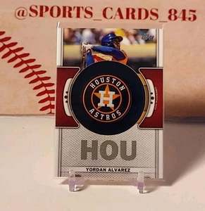 2023 Topps #TLP-YA Yordan Alvarez Team Logo Commemorative Patch Houston Astros - Picture 1 of 2