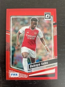 2023-24 Panini Donruss FIFA Optic Red Prizm /299 Bukayo Saka #72 - Picture 1 of 2