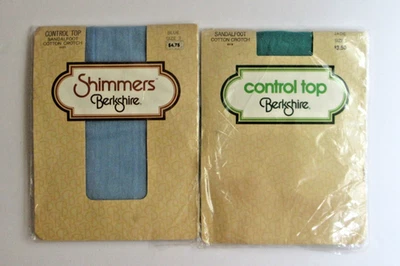 Pantimedias Berkshire Control Top Talla 3 Brillos Azul y Verde Jade NOS De Colección 2 Pr Foto 1 de 4