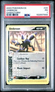 PSA 1 Umbreon 24/100 Ex Sandstorm 2003 Pokemon E Reader Series PR - Bild 1 von 2