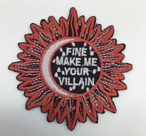 Sun & Moon Patch " Fine Make Me Your Villian " Iron-On New/Unused 3 Inches - Picture 1 of 5