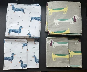 2 Wende-Bettbezüge Kingsize Dackel C/W Kissenbezüge - Bild 1 von 2