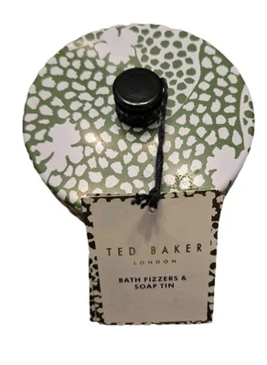 Ted Baker Raspberry & Orange Blossom Soap & Bath Fizzer Tin Set ~ New Free P&P  - Image 1 of 4