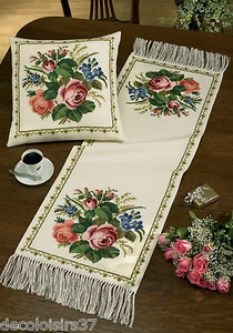 Permin 63-0141 Tischläufer Roses Stickerei Kreuzstich Gezählter - Picture 1 of 1
