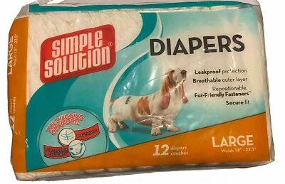 Pañales desechables para perros algodón absorbente de humedad L hembras perro paquete de 12 unidades😋 Foto 1 de 4