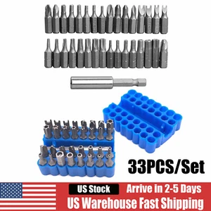 33 Torx Bit Set Tamper Proof Security Torq Hex Star Spanner Tri Wing Screwdriver - Picture 1 of 14