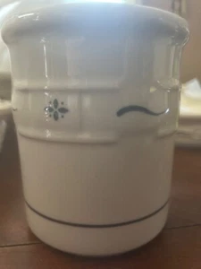 Longaberger Woven Traditions Classic blue Crock Utensil Holder Beautiful - Picture 1 of 4