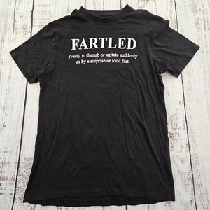 T-Shirt Uomo Fartled Definizione Cane Pazzo Nero Divertente Manica Corta Cotone M - Foto 1 di 7