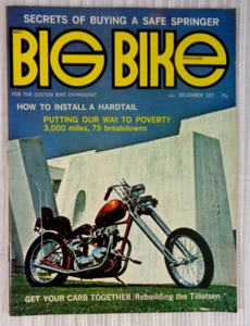 BIG BIKE DECEMBER 1971 MAGAZINE CUSTOM STREET CHOPPERS SPRINGER SECRETS HARLEYS - Picture 1 of 3