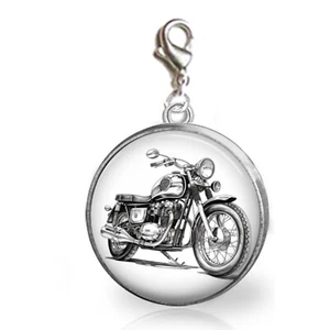 Motorcycle Charm 4 Bracelets Zipper Pull Bike Rally Lover Photo Jewelry Gifts - Picture 1 of 1