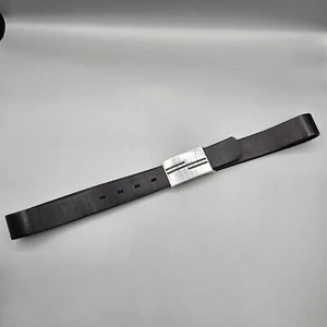 Herren Golf Gürtel Gr. 34 Canterbury silberfarben Retro Schnalle Echtleder - Bild 1 von 7