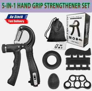 Hand Grip Strengthener Set Wrist Finger Forearm Exercise Resistance Gripper Kit - Picture 1 of 11