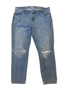 Old Navy Boyfriend Midrise Distressed Medium Wash Jeans Gr. 14 Stretch - Bild 1 von 8
