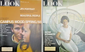 LOT 1968 Look Magazine Rose Kennedy JFK Portrait Earl Ray MLK Vietnam Draft Ohio - Imagen 1 de 21