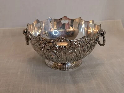 W & S Blackinton Ornate Silver-Plated Decorative Bowl w/ Handles Fancy Tabletop - Image 1 of 4