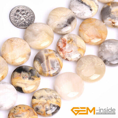 Natural Coin Spacer Loose Beads Assorted Stones For Jewelry Making Strand 15  YB • 4.77€