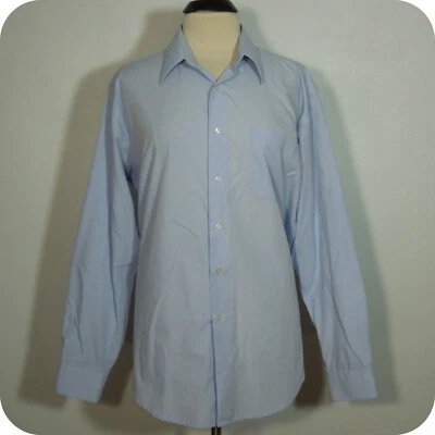 Camisa de vestir azul manga larga Bergamo New York para hombre con cuello L 16-161/2 34/35 Foto 1 de 4