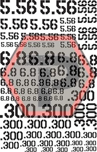 Plantilla de calibres de rifle, 7x11", hoja de vinilo Cerakote Gunkote y Duracoat de alto calor - Imagen 1 de 3