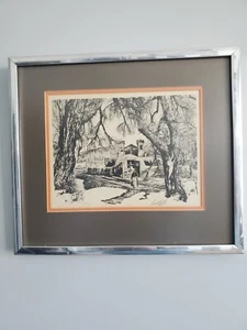 Paul Calle Framed and matted 9 x 6.75 lithograph with original signature. - Picture 1 of 4