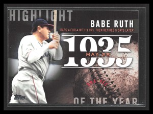 2015 Topps Update #H-63 Babe Ruth Highlight of the Year