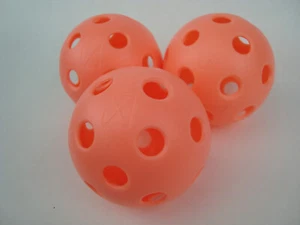 New 3 Franklin X-26 Pickleball Indoor Ball set of 3 Light Orange Peach color - Picture 1 of 11