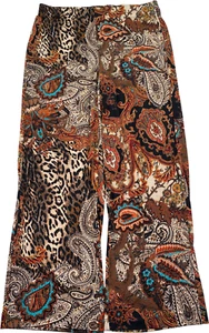 Chico’s Women’s Multi-Color Paisley Pull On Wide Pants - 2/US 12 - Picture 1 of 3