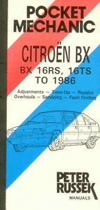 Manual Citroen BX 1.6 Petrol Up To 1986 Glovebox Workshop Service Repair - Imagen 1 de 5