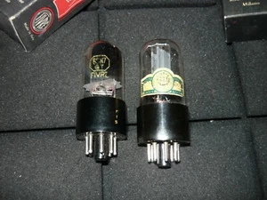 - 2) TUBE-6SN7 FIVRE-NOS NIB- PAIR- TEST GOOD - Foto 1 di 4