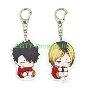 Set of 2 Haikyuu Anime Acrylic Keychain Kuroo Tetsurou, Kozume Kenma v1 - Picture 1 of 2