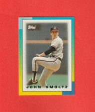 1990 Topps Major League Leaders MINI # 47 John Smoltz ATLANTA BRAVES