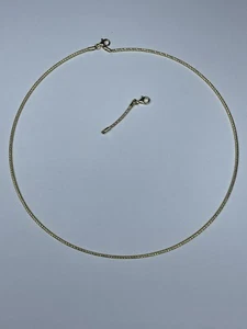 14K Yellow Gold Snake Chain Necklace Milor, 16 Inch, Up To 17.5 Inch Chain - Picture 1 of 8