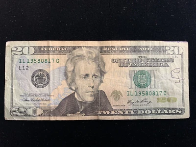 $20 dollar birthday note 01-16-1956. Jan 16, 1956. Series 2017 serial #01161956 - Image 1 of 2