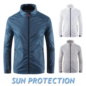 Men UV Protection T-Shirt Long Sleeve Outdoor Fishing Tops UPF 50+ Quick Dry US - Picture 1 of 22