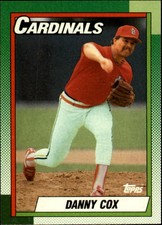 1990 Topps St. Louis Cardinals Baseball Card #184 Danny Cox