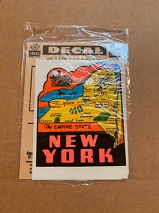 Decalcomania scivolo acqua scivolo mappa dello stato di New York vintage IMPKO auto da viaggio nuovo vecchio stock - Foto 1 di 1