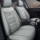 Car Seat Cover luxury Leather 5-Seats Full Front +Rear Protector For Toyota Gray