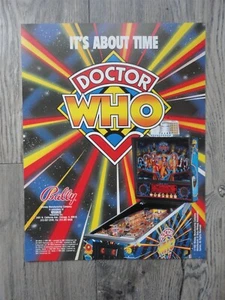 Doctor Who Bally Pinball Flyer Mint Original Brochure - Picture 1 of 2