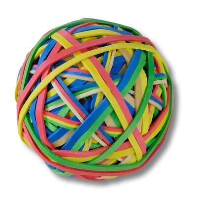 DM-FOLIEN GMBH Gummiringe Gummibänder Haushaltsgummis 150g Ball Gummiringeball Gummi Bürobedarf