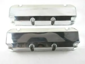 BBF Ford 429-460 Fabricated Tall Aluminum Valve Covers W/O Hole Polished E41364P - Picture 1 of 5